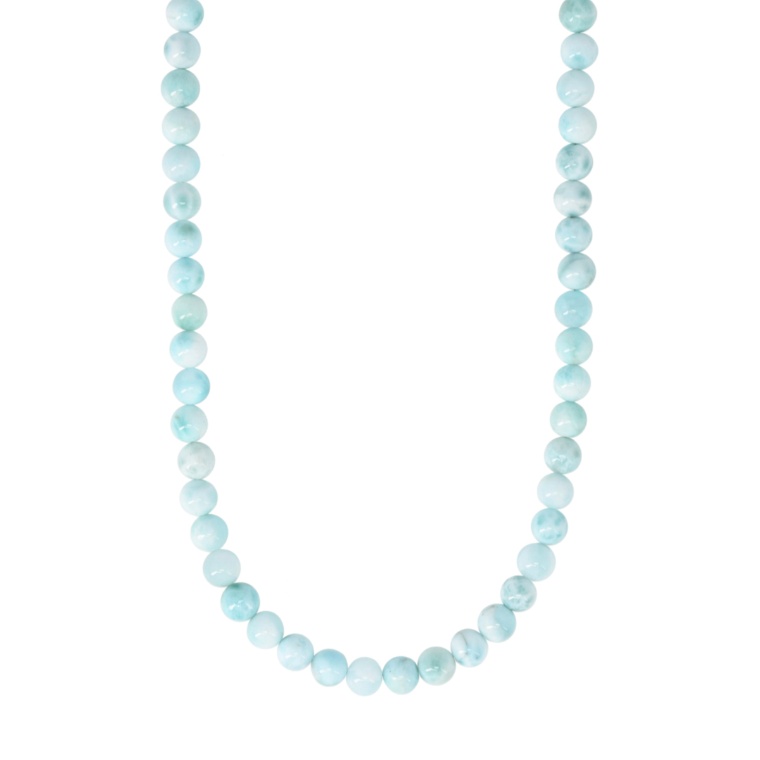 越田雅哉ラリマー 丸珠ネックレス