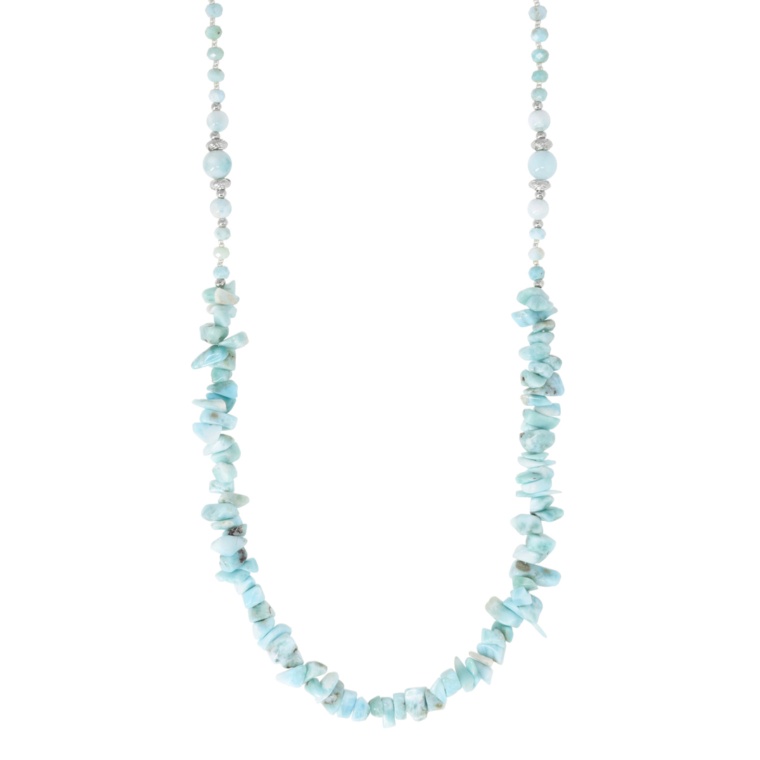 越田雅哉ラリマーデザインロングネックレス