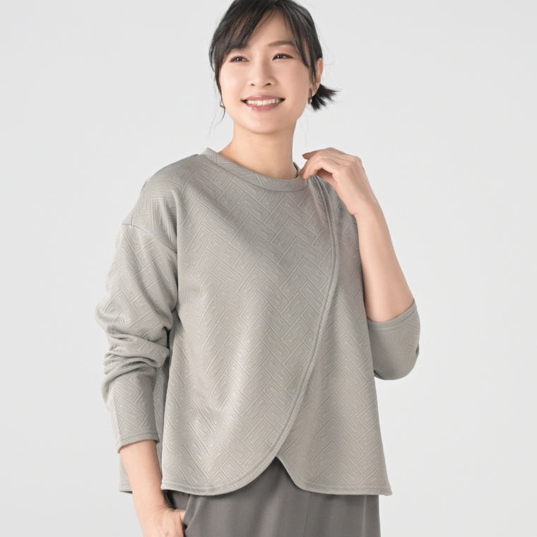 ModdedAnce 膨れジャガードラップ風プルオーバー