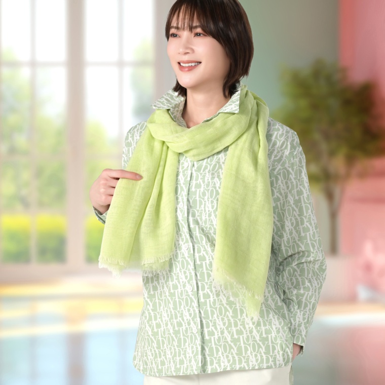 day to day ラメ糸入り蚊帳織ストール 日本製