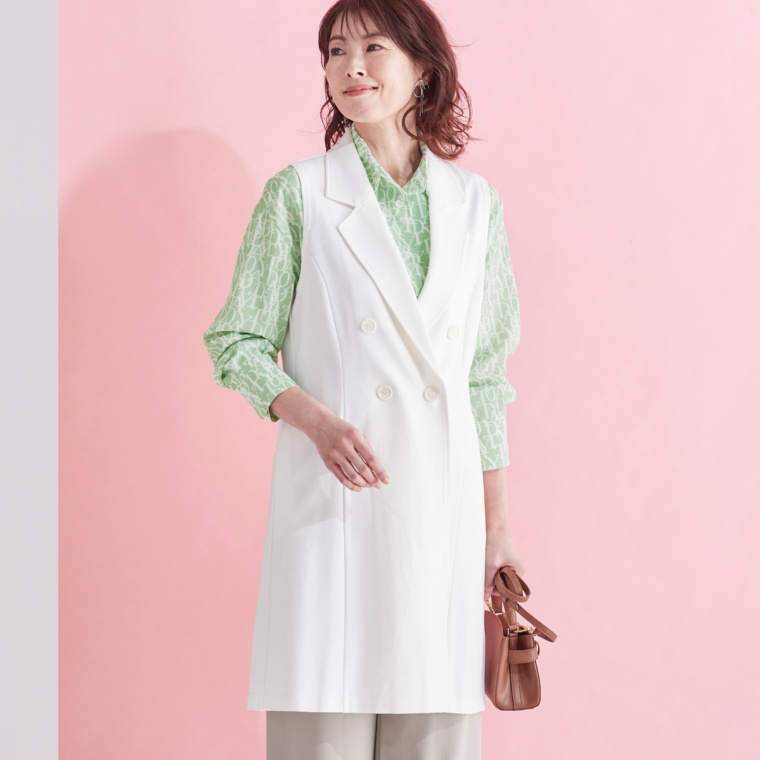 day to day テーラードカラーダブルブレストジレ