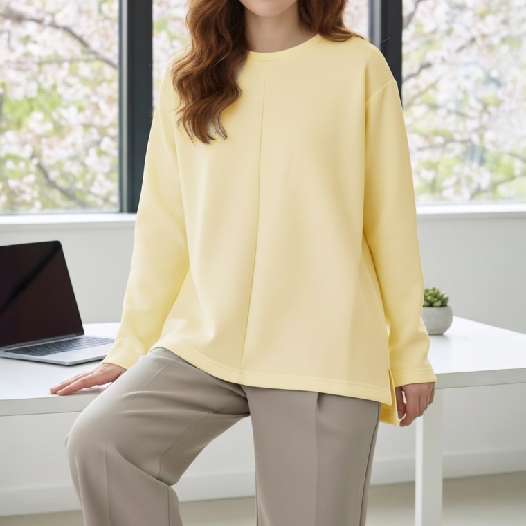 Oh My Tailor レーヨン混ソフトダンボールプルオーバー