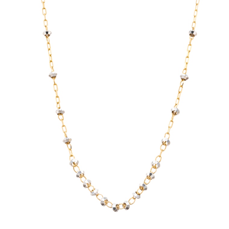 LA SOMA 18KYG/PT850 グリッターズネックレス