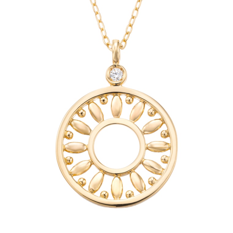 LA SOMA 18KYG ダイヤモンド マーガレットペンダント