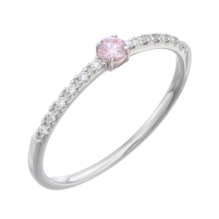 ピンクダイヤモンド PT リング 0.06ctUP