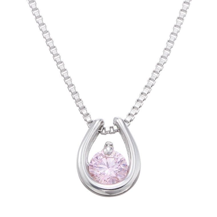 ピンクダイヤモンド PT ペンダント 0.08ctUP