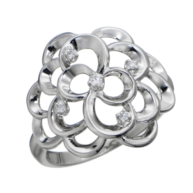 マエストロ 純プラチナ フローラル デザインリング