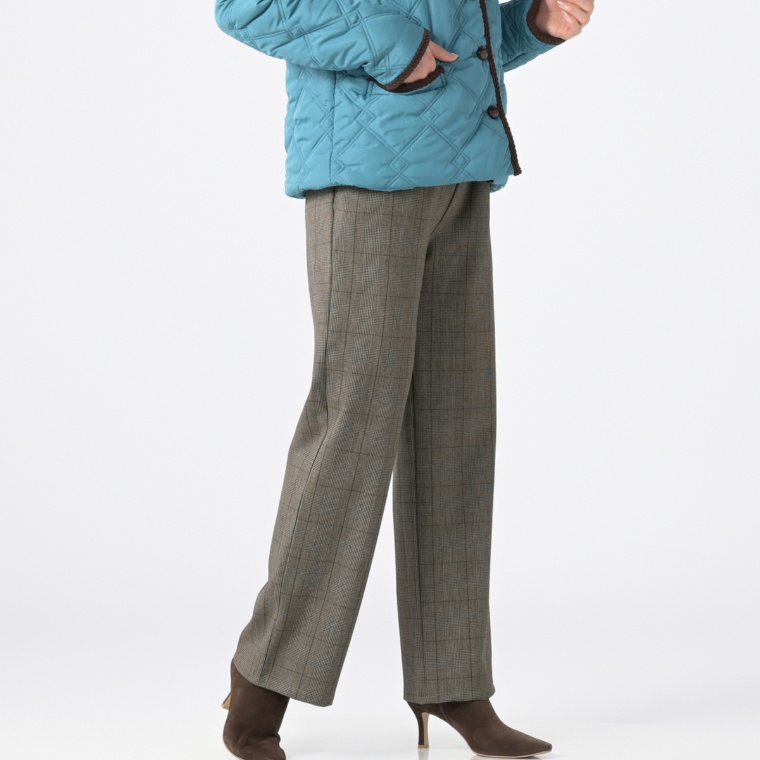 タカシマヤスタイルプリュ 尾州素材ワイドパンツ