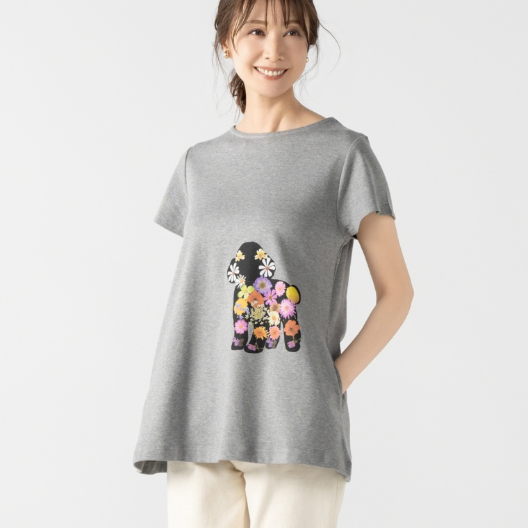 FairyStyle フラワー ベルスリーブロングプルオーバー