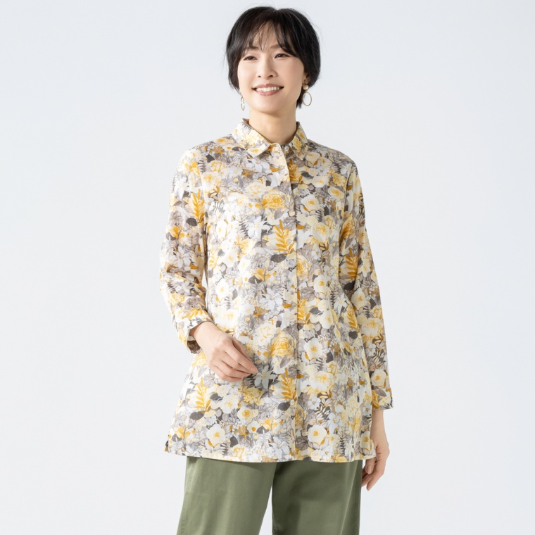 FairyStyle フラワー 総柄シャツブラウス