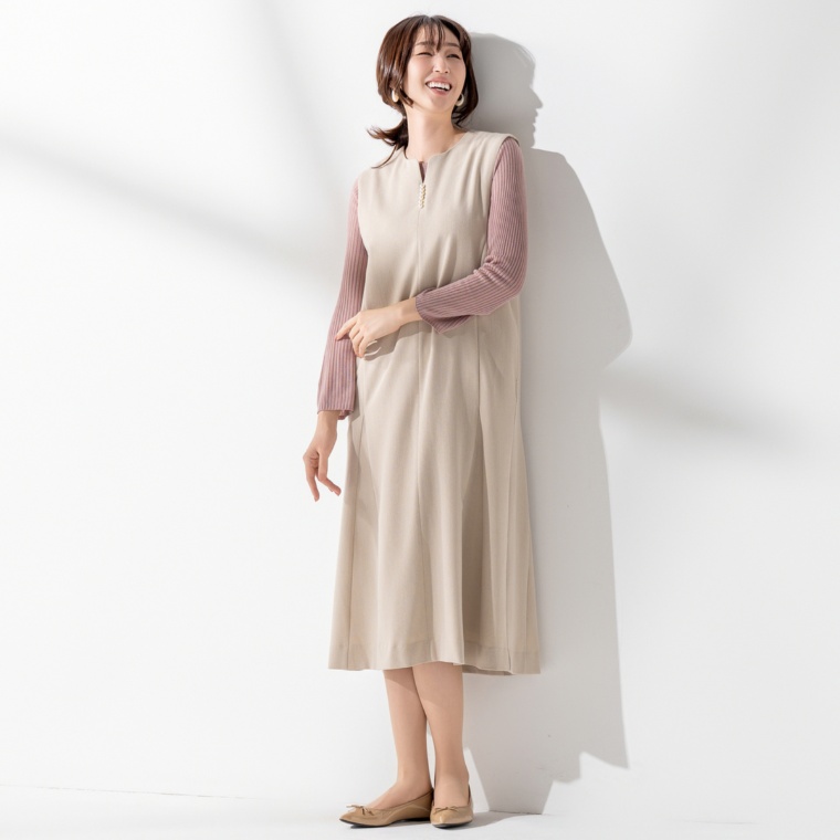 anatelier 上品見え フレアジャンパースカート