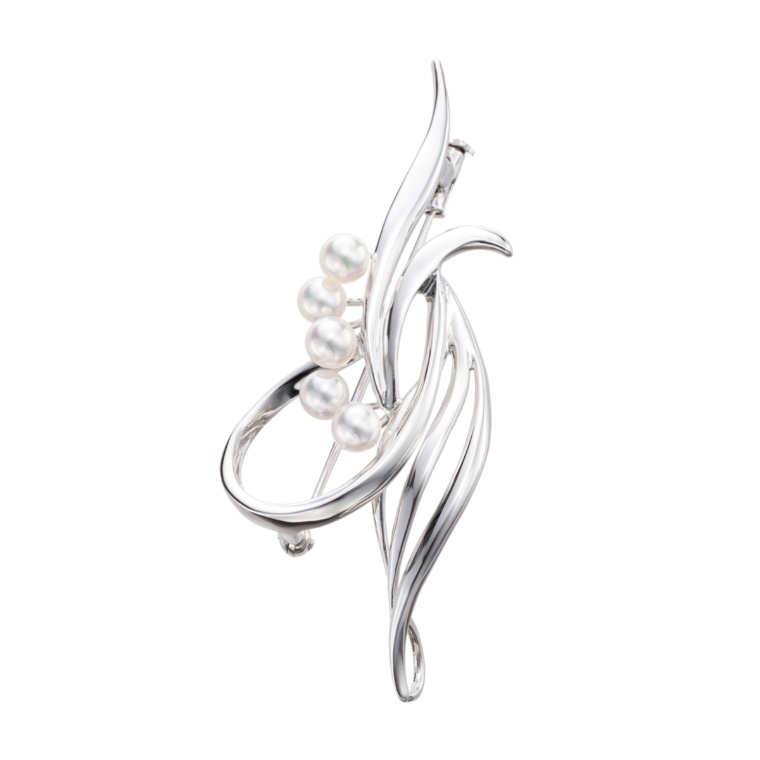 アコヤベビーパール デザインブローチ