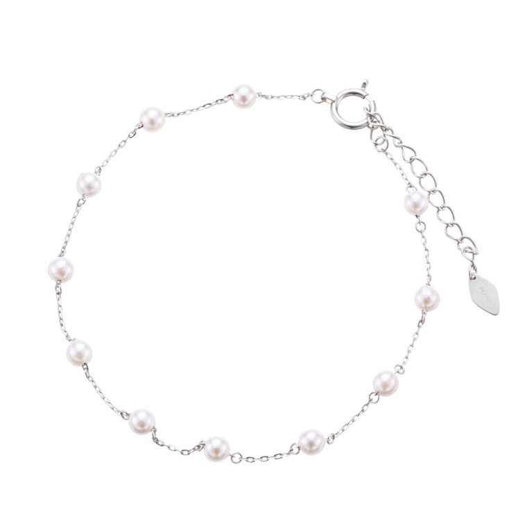 PT850 アコヤベビーパール ステーションブレスレット3mm