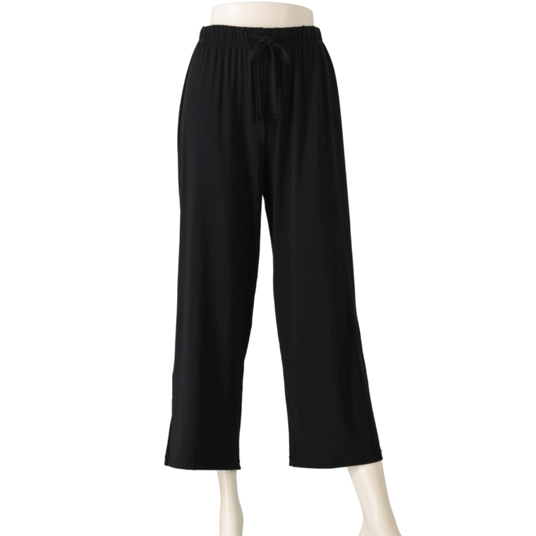 モアナモリーズ  オーガニックコットン混フレアロングパンツ