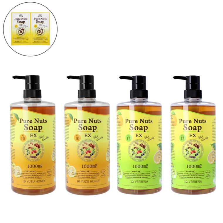 ピュアナッツソープEX 1000mL ４本P付き特別セット