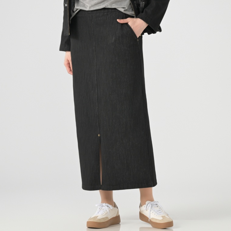 エニワイズ ニットデニムのペンシルスカート