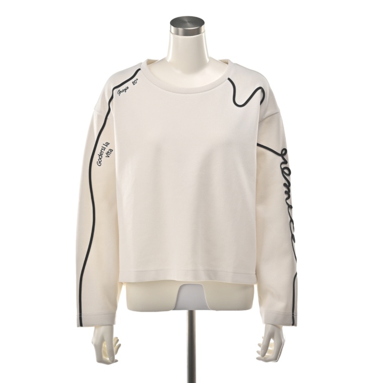 Remite テープ刺繍ニットソープルオーバー