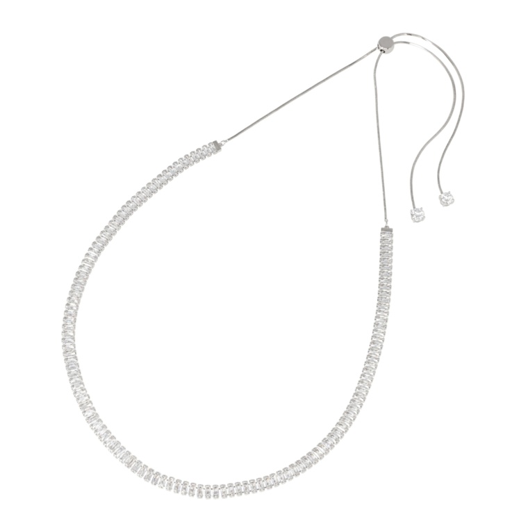 JinkaNezuキュービックジルコニアバゲットカットネックレス