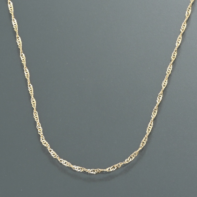 18K スルーピン付 スクリューチェーンネックレス