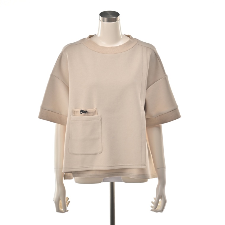 ModdedAnce リブポイントラップデザインプルオーバー