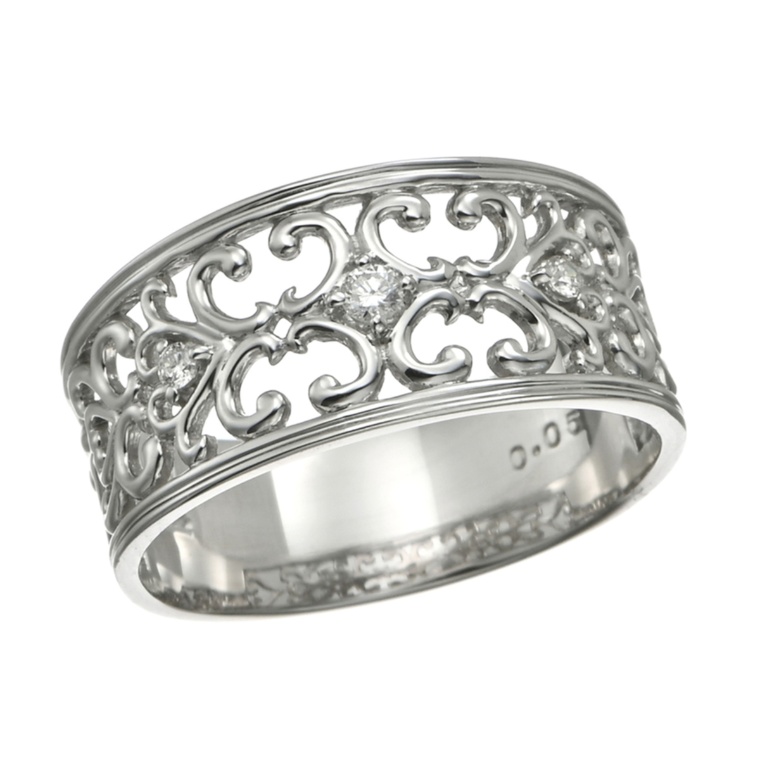 マエストロ 純プラチナ ダイヤモンド アイビー デザインリング