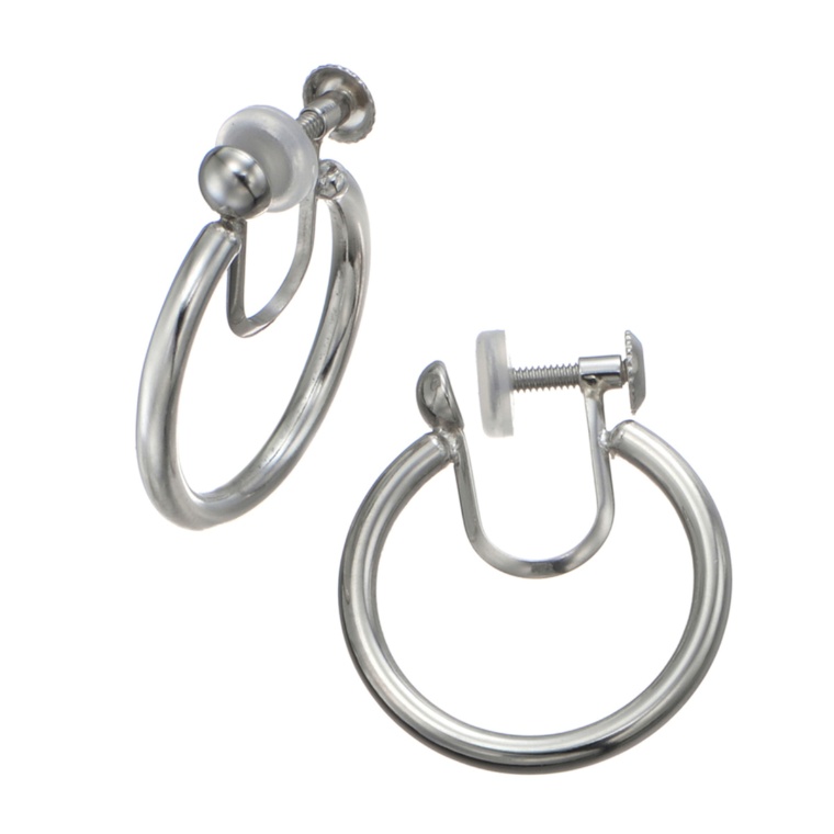 純プラチナ/PT900 パイプフープ イヤリング/ピアス