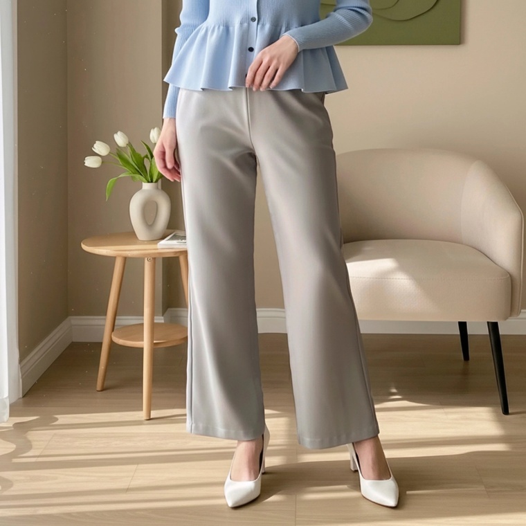 Provador 日本製美脚シリーズ ハイテンションワイドパンツ 麻布プロバ