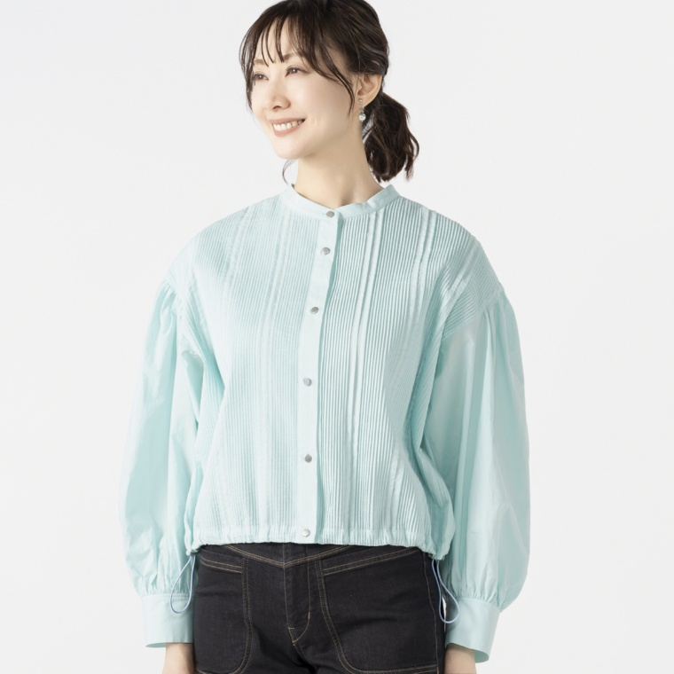 MINHA KILAKILA ピンタック使いショート丈ジャケット