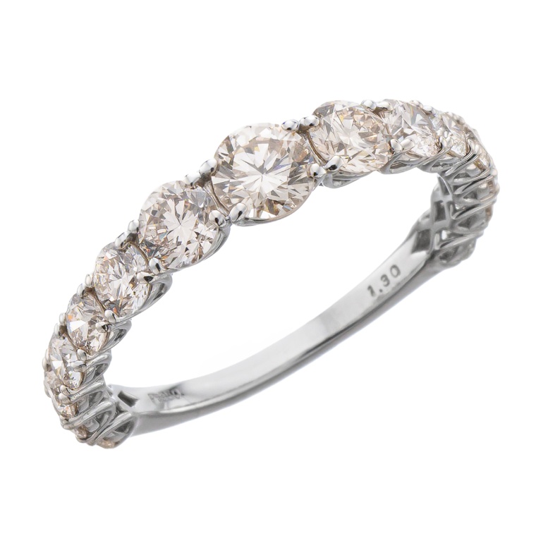 Dialuce PT950 ダイヤモンドリング 計1.3ctUP