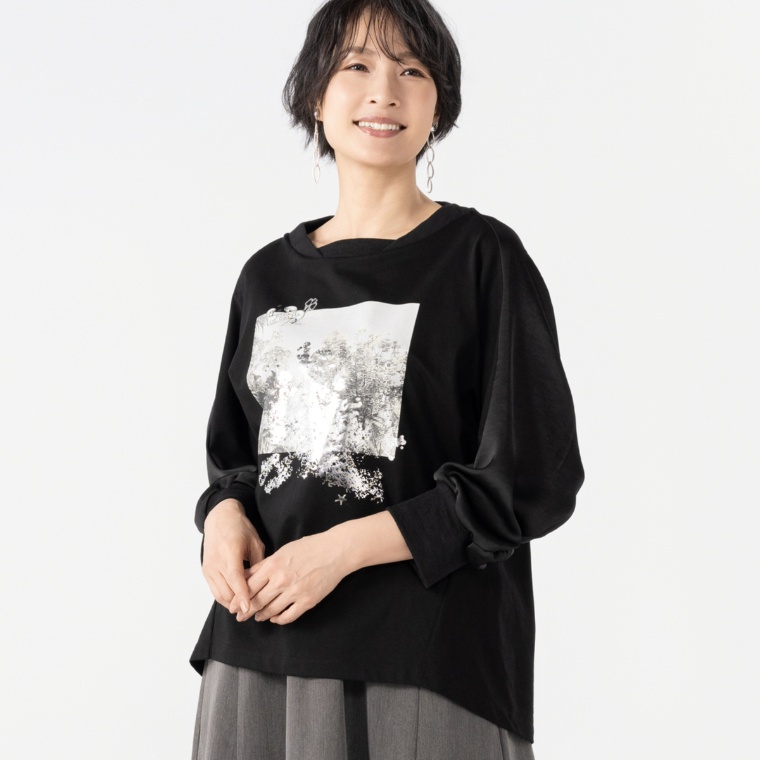 calma ディテール満載 プリントチュニック