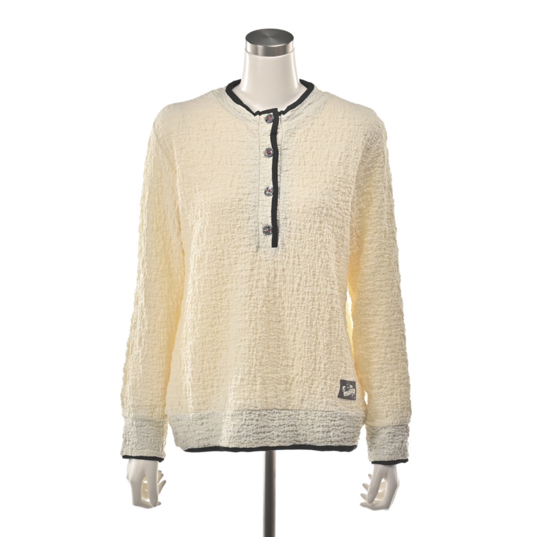 calma ヘンリーネック シャーリングジャガードプルオーバー