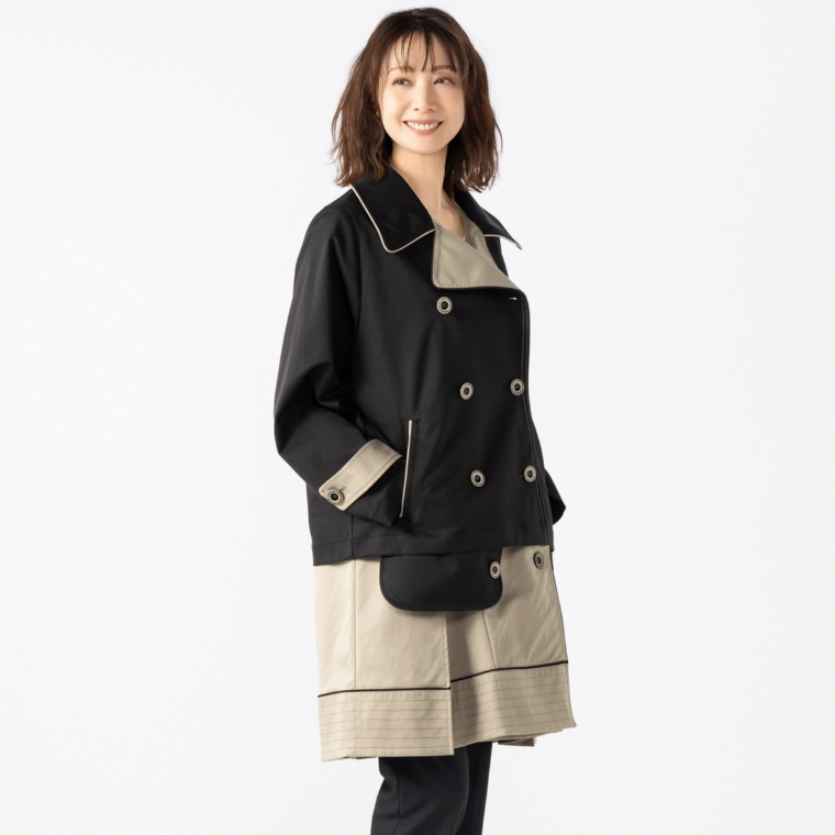 calma ドッキングデザイン トレンチコート