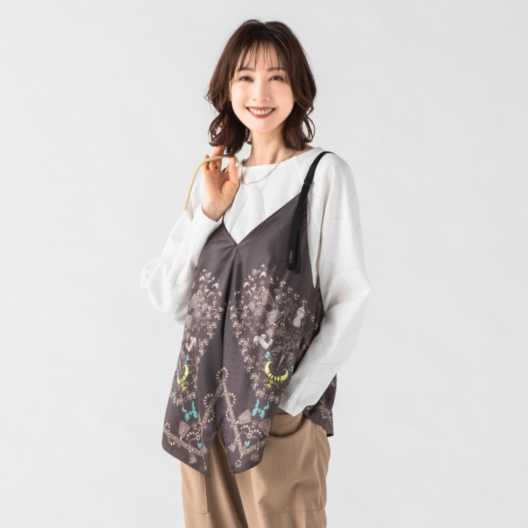 calma タッセルプリント キャミソールベスト