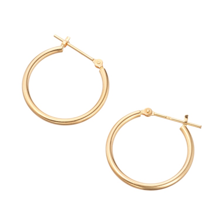 18KYG フープ イヤリング/ピアス