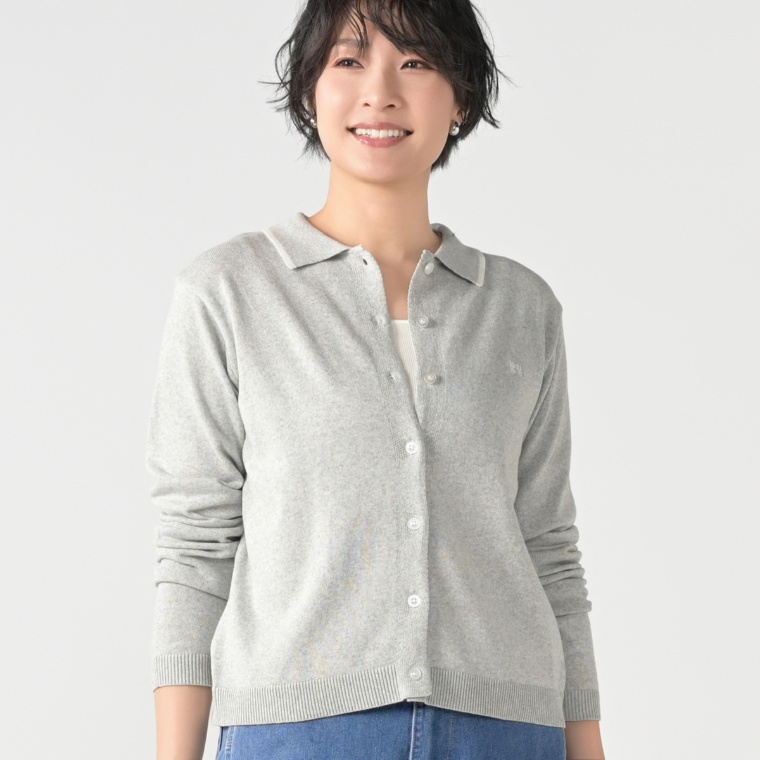 McGREGOR CLASSIC ポロ衿ラインカーディガン