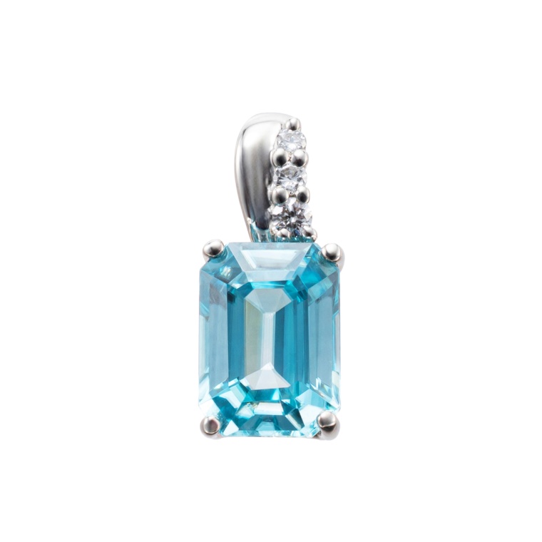 PT950 ブルージルコン ペンダントヘッド 1.2ctUP