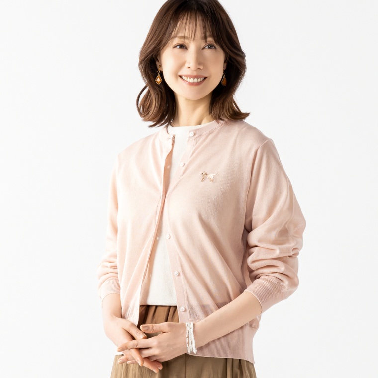 Labrador Retriever 胸刺繍シアーカーディガン