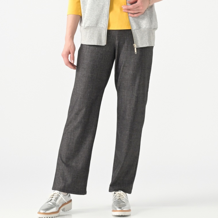 BOBSON SunSister ストレッチニットデニム調ソフトストレート