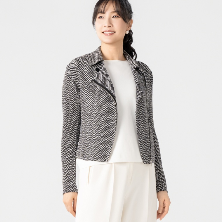 SPECCHIO シャトルプリーツライダースジャケットネット限定カラー