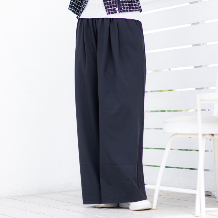 SPECCHIO 大人こなれタックワイドパンツ