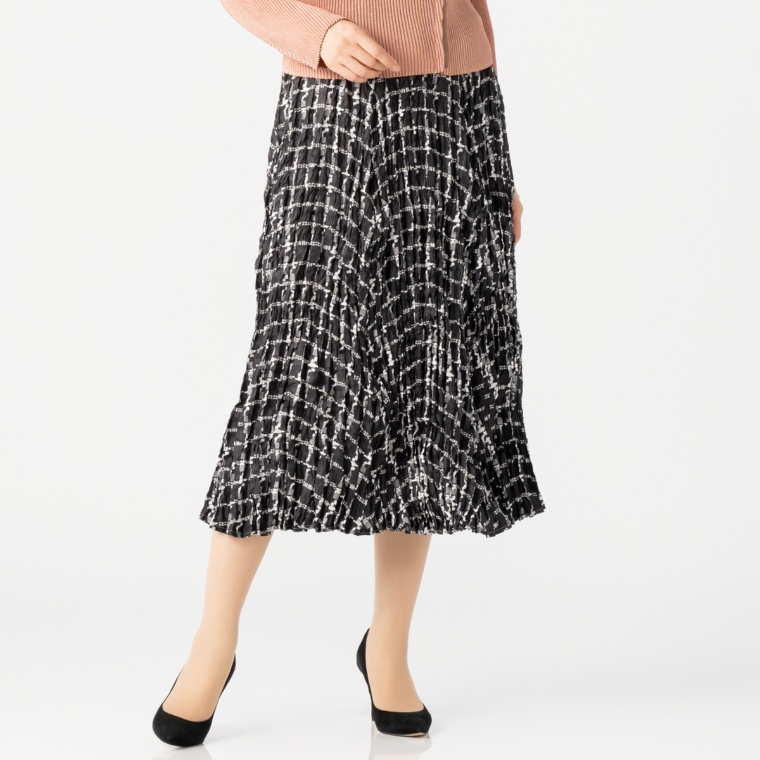 SPECCHIO ハンドクラッシュプリーツスカート