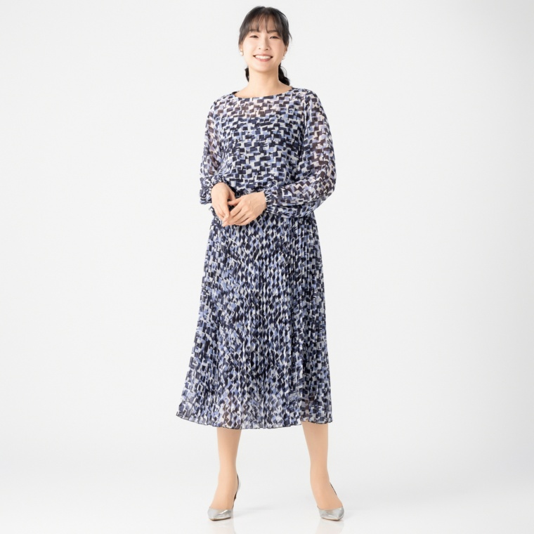 SPECCHIO フェミニンプリーツワンピース