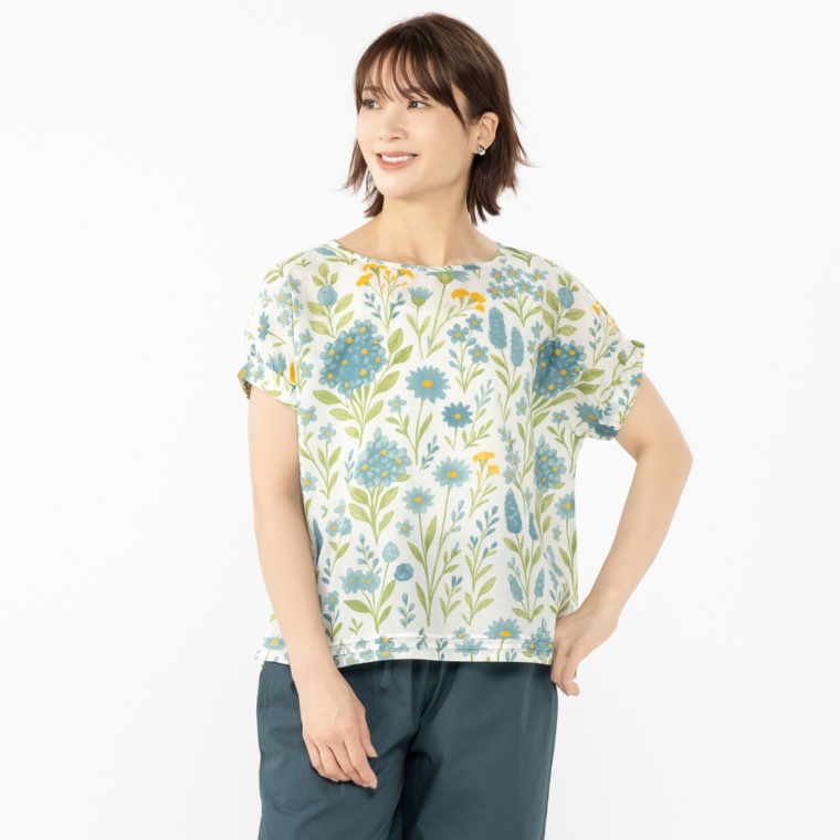 myM インド綿花柄プルオーバー