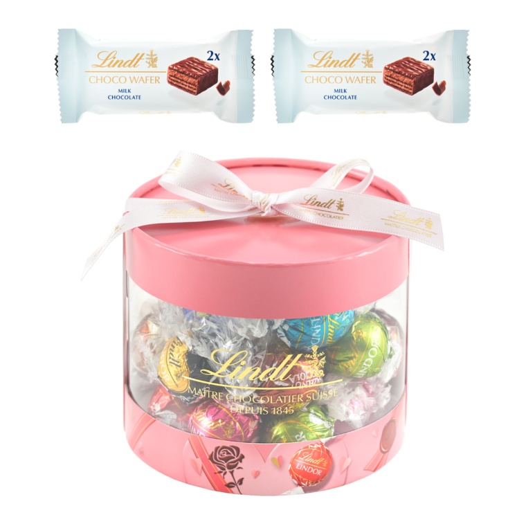 リンドール バレンタインギフトボックス25個入& ウェイファー2個