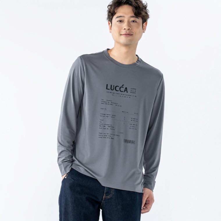 Lucca Uomo alla moda リラクシングジャージTシャツ