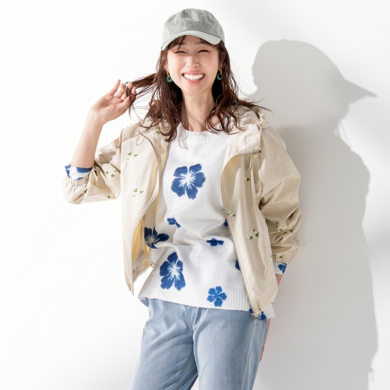 BLUE POOL ROAD 花咲く彩りマウンテンパーカー