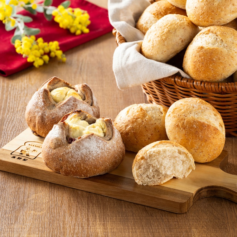 プチパンと食物繊維が豊富なカンパーニュ計25個