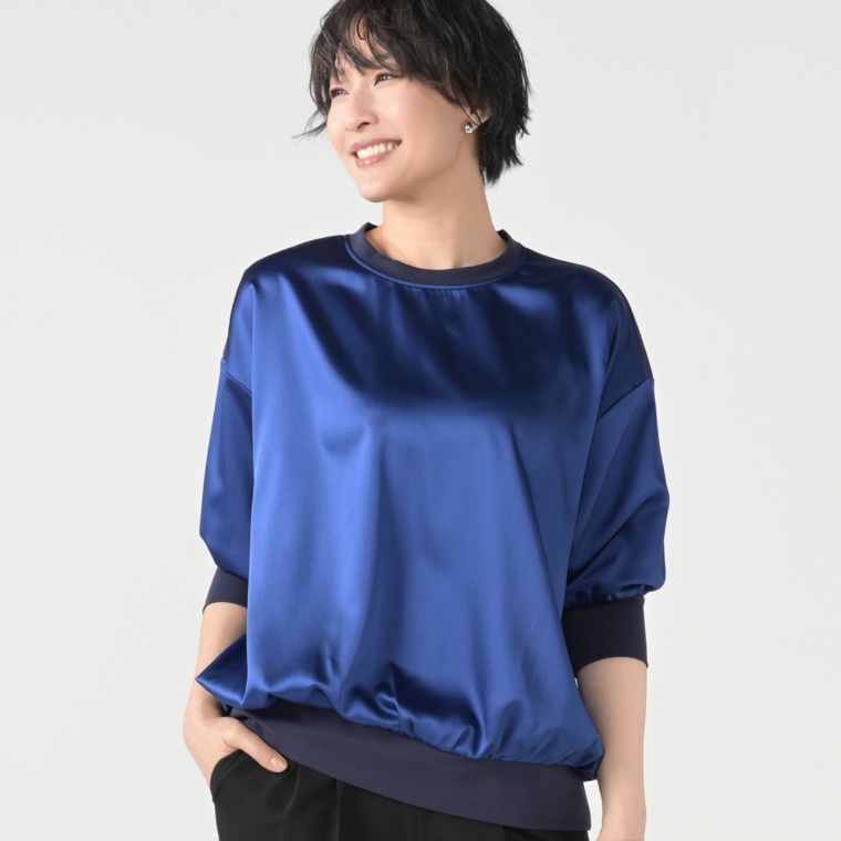 YukaKoshino サテン使いのカットソープルオーバー