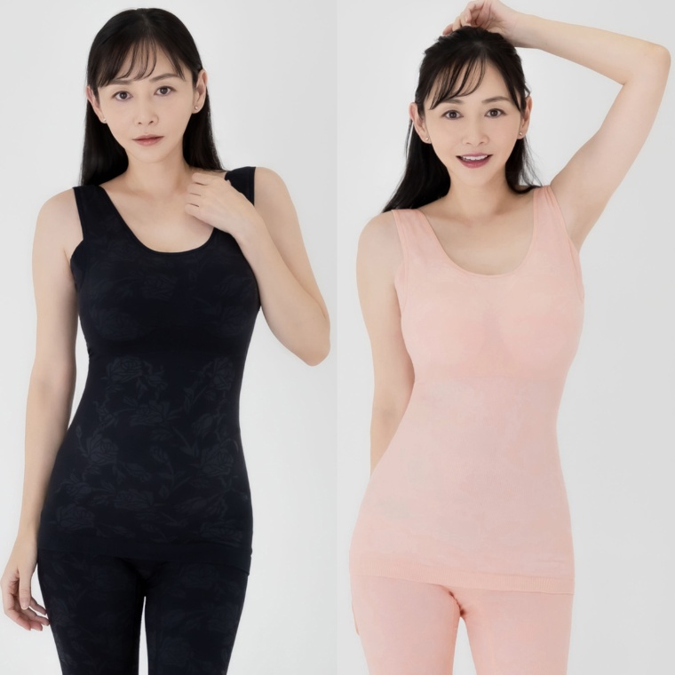 杉原杏璃のバラ柄 ブラキャミ カラーが選べる2点セット