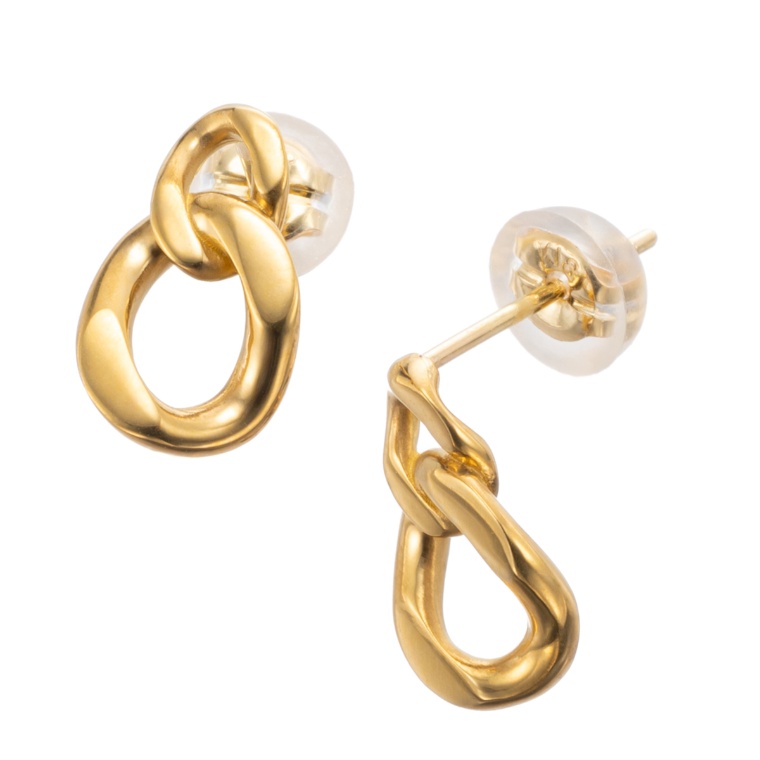 マエストロ 純金/18K チェーンデザイン ピアス